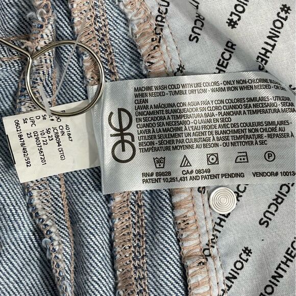 NWT CIRCUS NY High Waist Wide Leg Crop Jeans‎ Size 25 in StrongMan Acid Wash - Picture 7 of 10